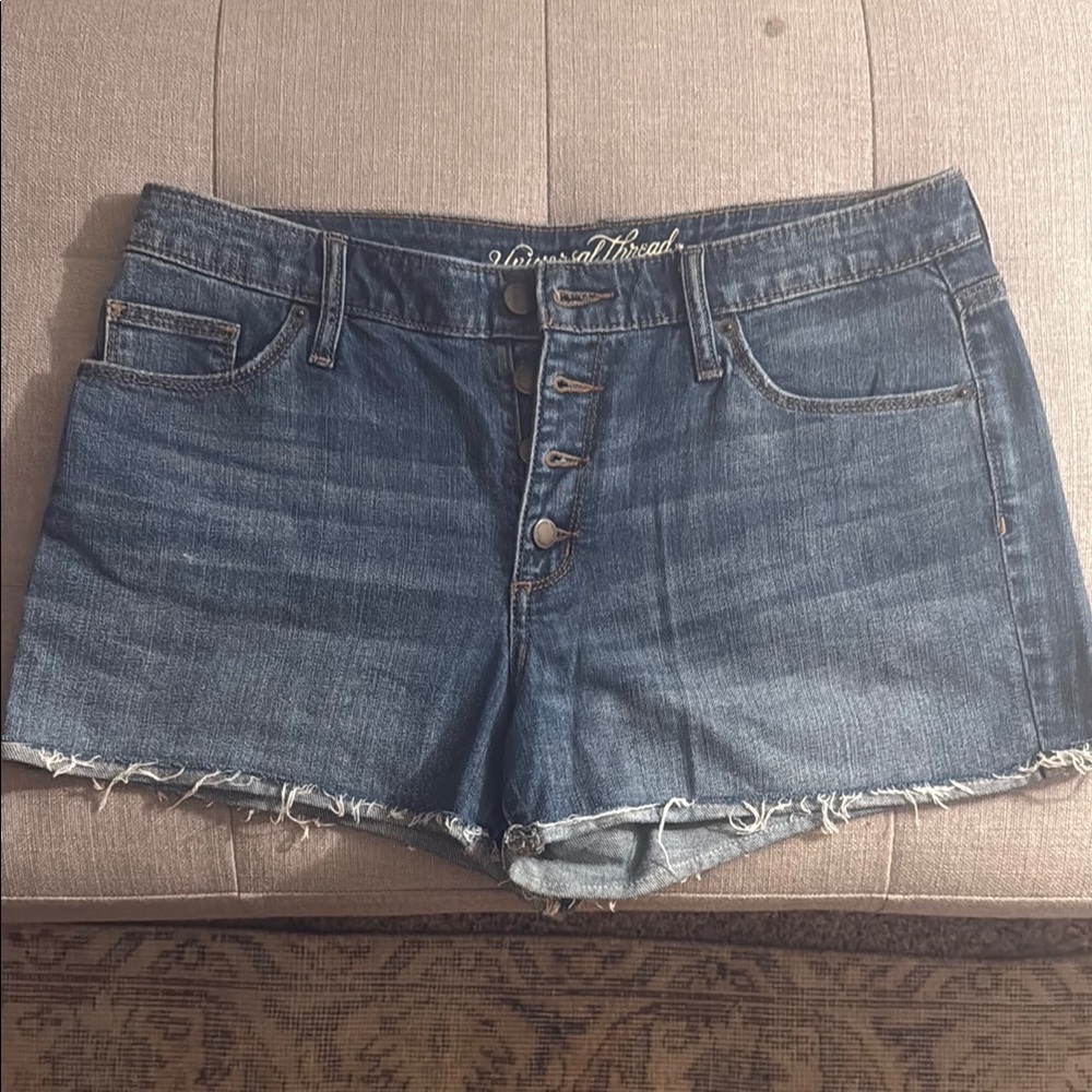Universal Thread Blue Jean Shorts Distressed Cut-Offs